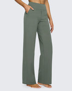 High-Waist Wide-Leg Dress Pants