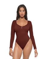 Body échancré à découpes au décolleté