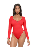 Body échancré à découpes au décolleté