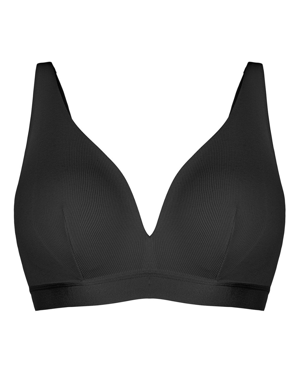 Ribbed Deep V-Neck Bralette