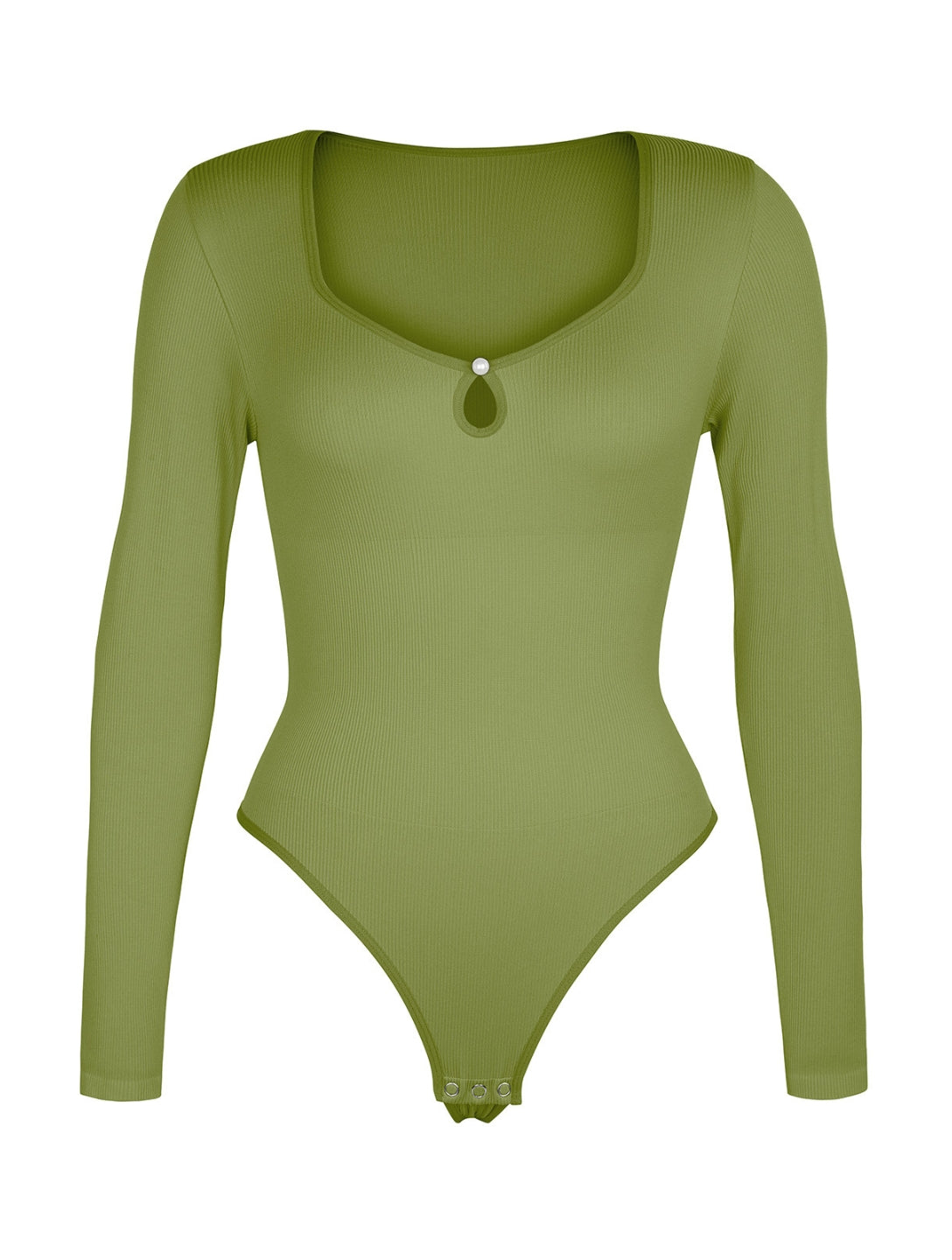 Cut-Out Neckline Thong Bodysuit