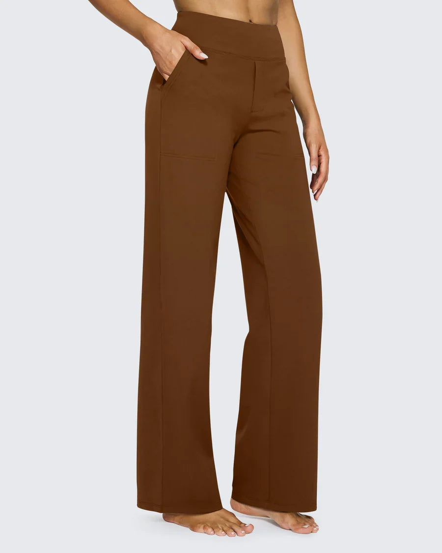 High-Waist Wide-Leg Dress Pants