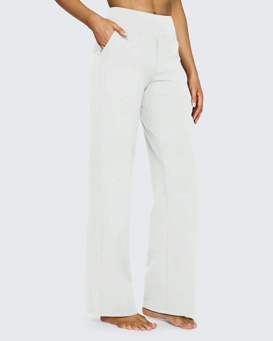 Pantalon habillé large taille haute
