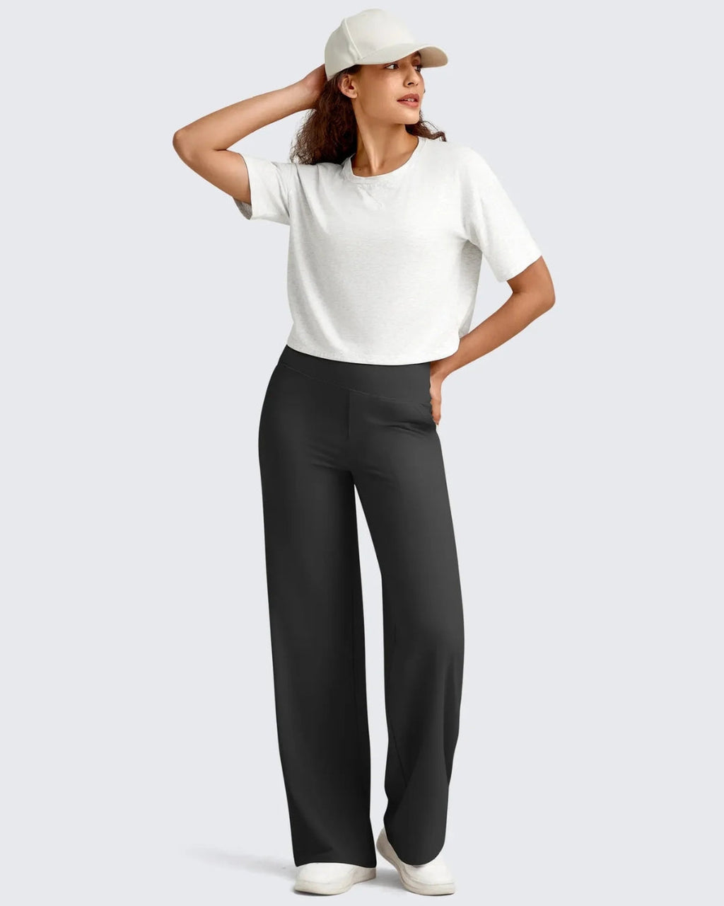 High-Waist Wide-Leg Dress Pants