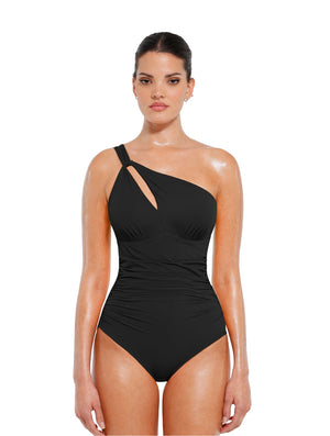 Asymmetric One-Shoulder Shaping Swimsuit