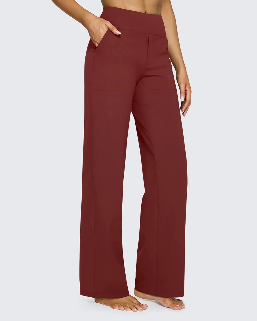 Pantalon habillé large taille haute