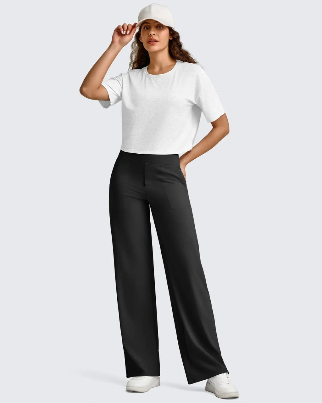High-Waist Wide-Leg Dress Pants
