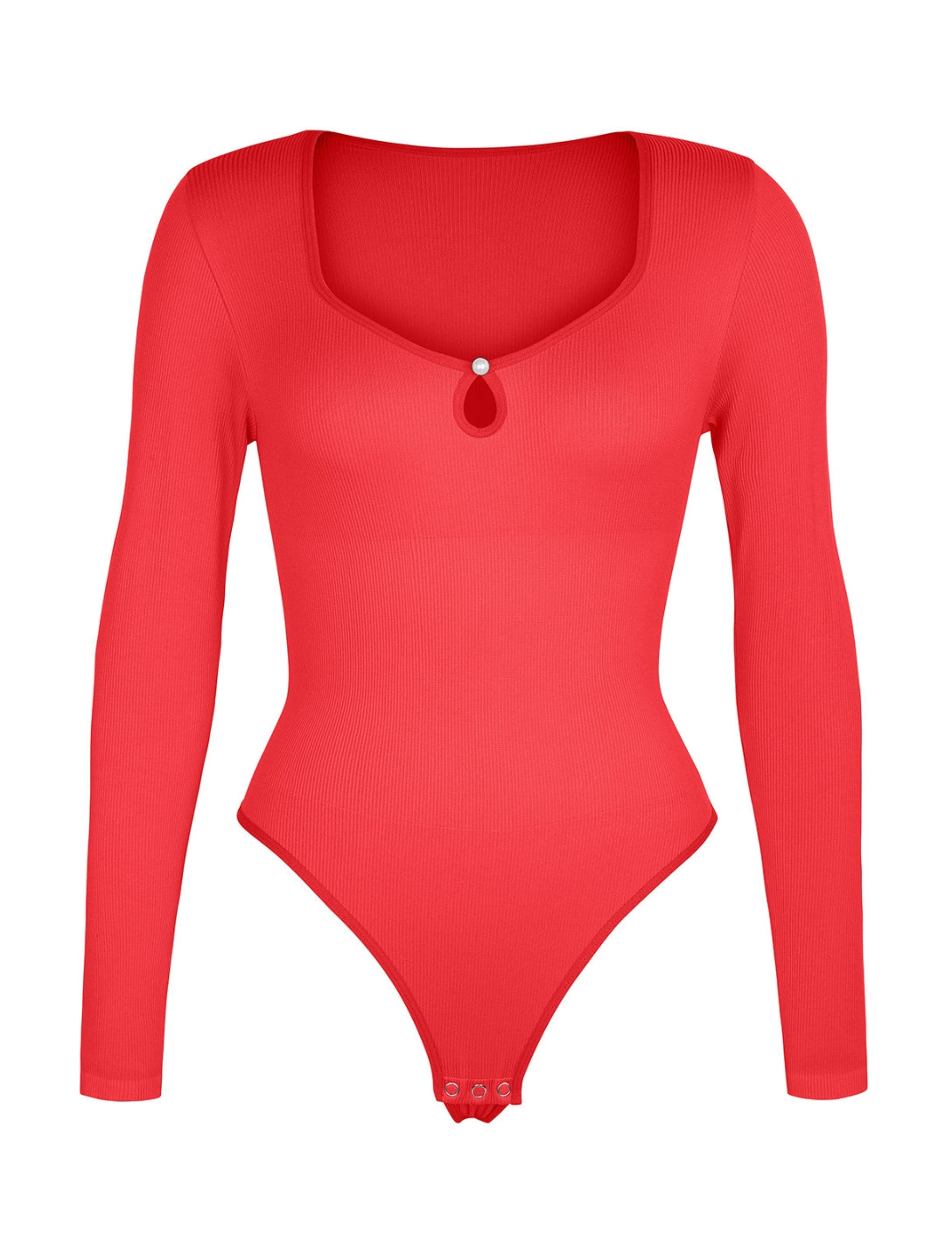 Cut-Out Neckline Thong Bodysuit