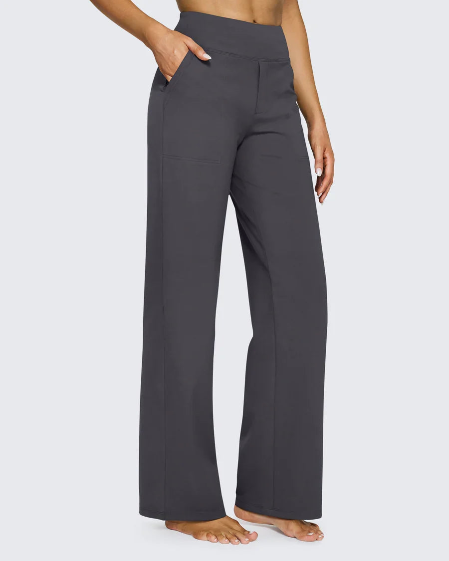 High-Waist Wide-Leg Dress Pants