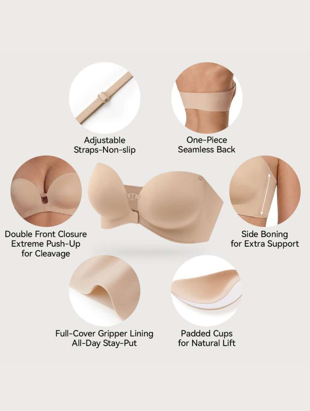 Strapless Bandeau Bra That Stays Put