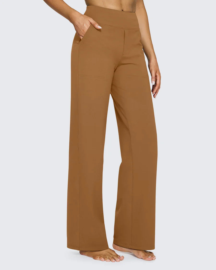 Pantalon habillé large taille haute