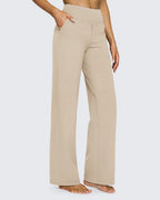 High-Waist Wide-Leg Dress Pants