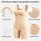 Tummy Control Butt Lifter Faja Bodysuit, Back Support Scrunch Back Open Design🧘