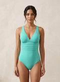 V-Neck Shaping Swimsuit with Plunge Back