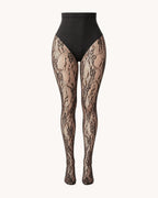 Almond Floral Lace Shaping Tights