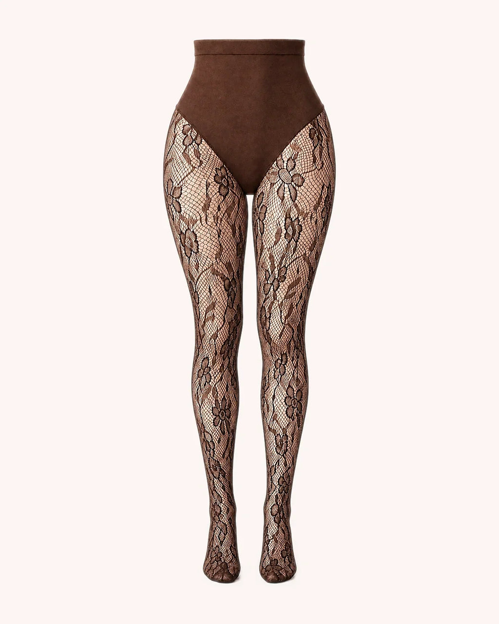 Almond Floral Lace Shaping Tights