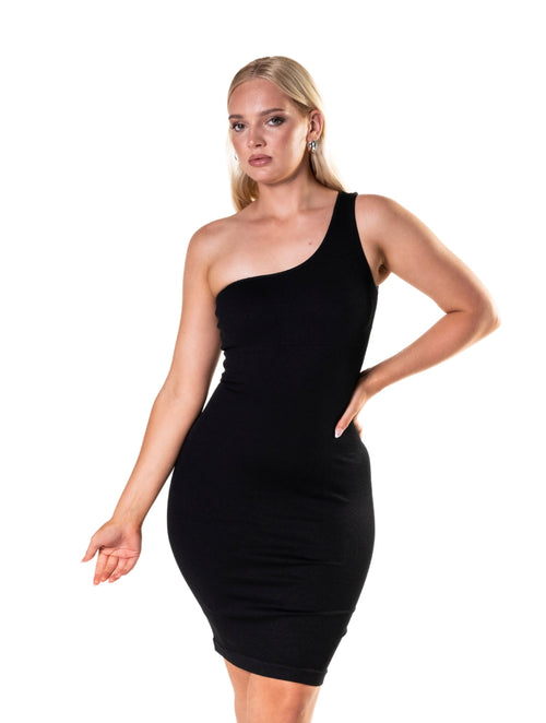 Asymmetric Shapewear Mini Dress
