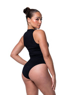 Ribbed Square-Neck Shaping Bodysuit