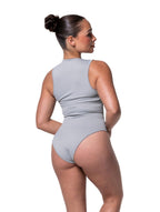 Ribbed Square-Neck Shaping Bodysuit