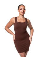 Seamless Square-Neck Shaping Mini Dress