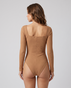Body côtelé Almond - Brun clair - dos