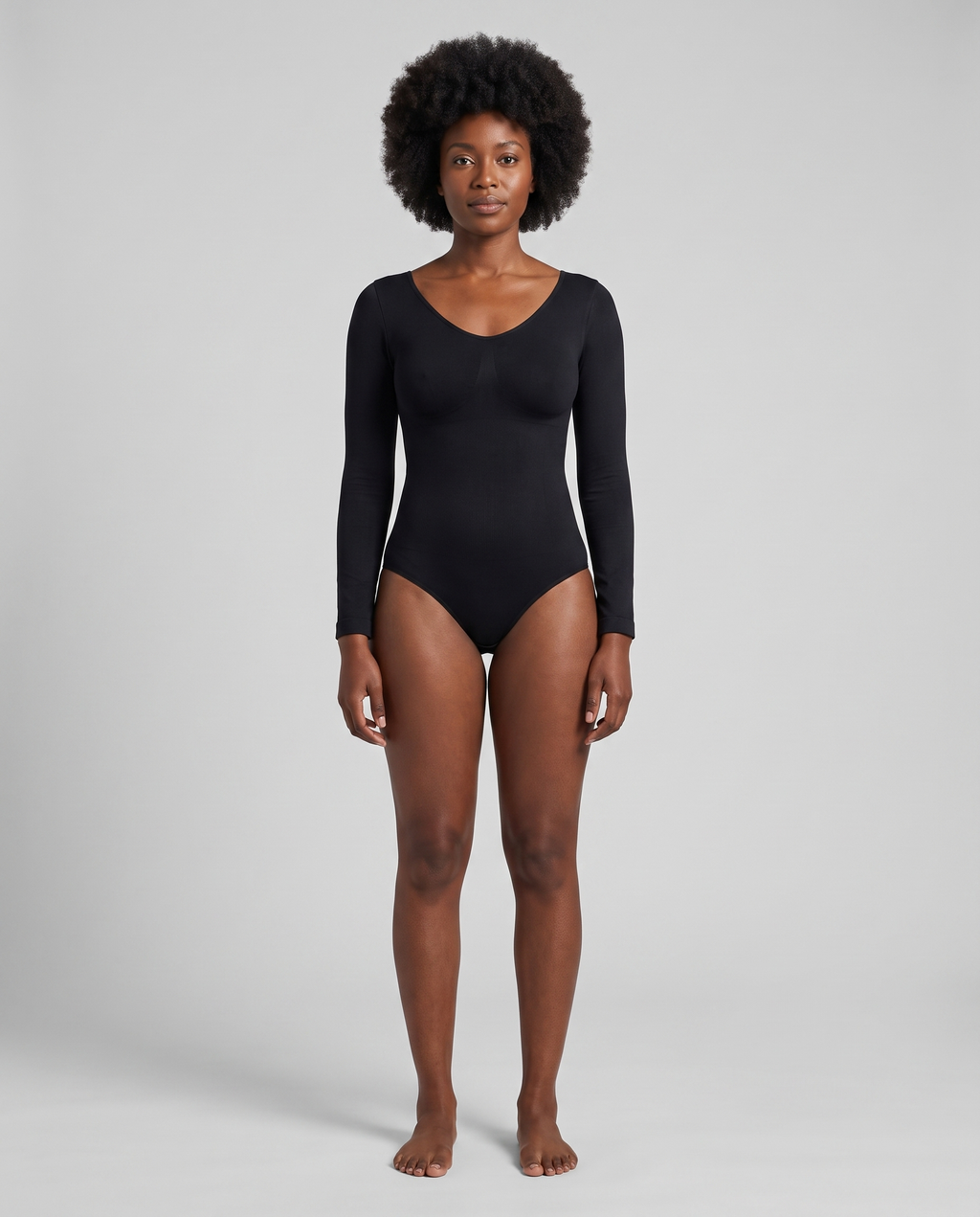 Body Gainant Rehaussant Hanches Almond - Noir - Face