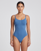 Almond Sculpting Shaper Bodysuit - Blue - Front