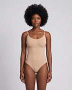 Almond Sculpting Shaper Bodysuit - Nude - Front
