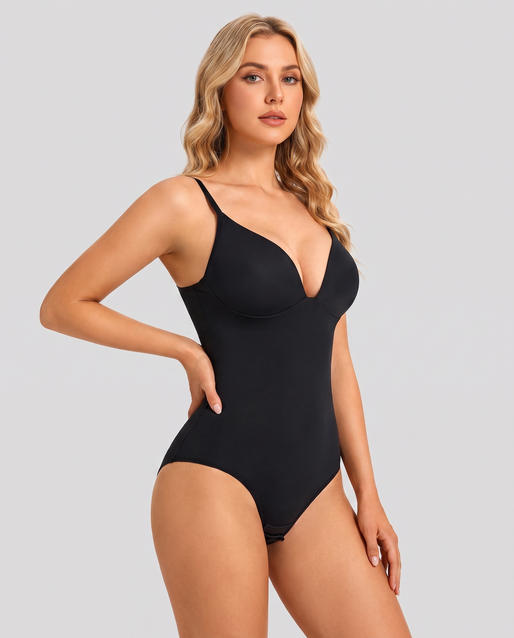Body Sculptant Col V Almond - Noir - Face alternative