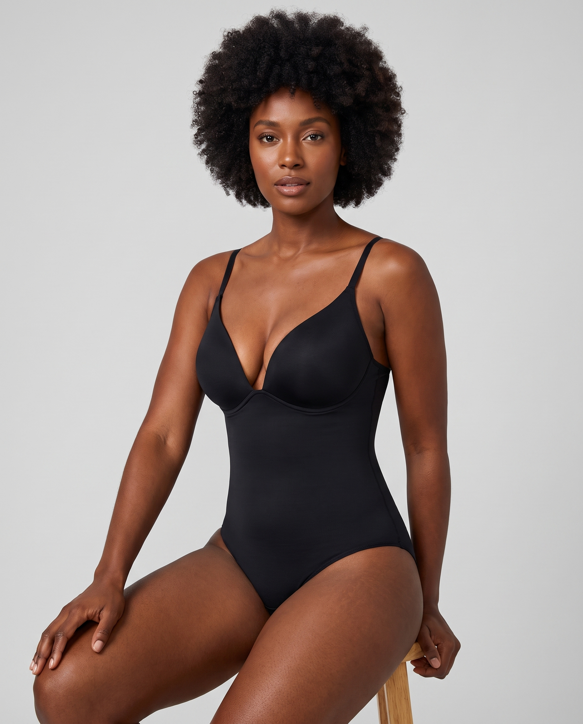 Body Sculptant Col V Almond - Noir - Assise