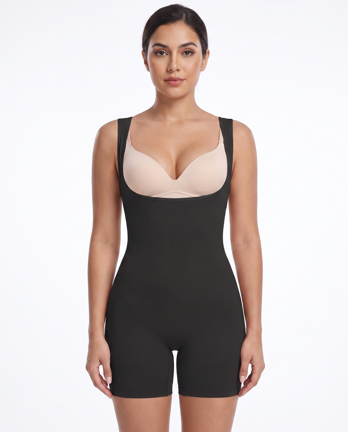 Body String Gaine Almond - Noir - Face