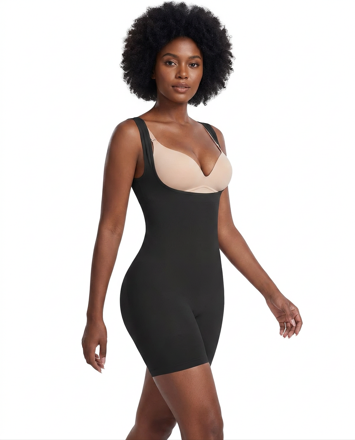 Body String Gaine Almond - Noir - Trois-quarts