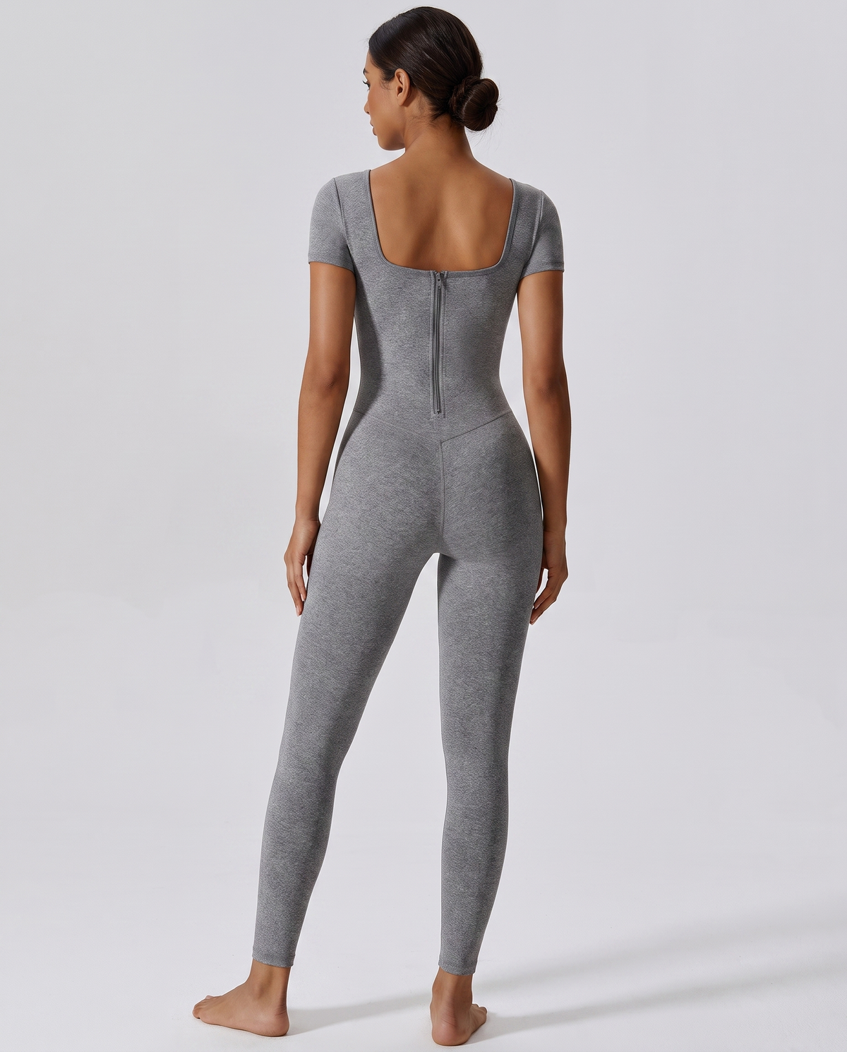 Combinaison Manches Courtes Almond - Gris Chine - Dos