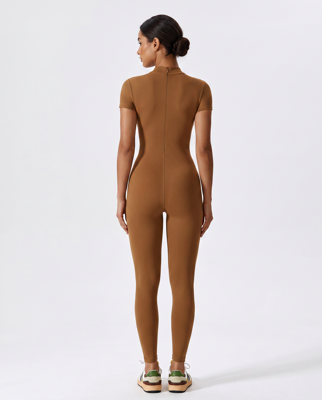 Combinaison Manches Courtes Almond - Camel - Dos