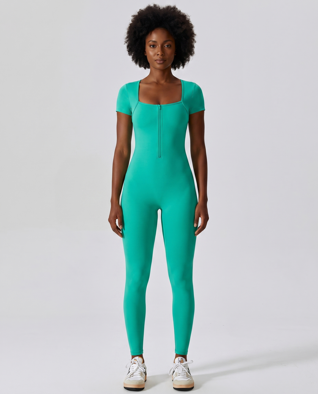 Combinaison Manches Courtes Almond - Turquoise - Dos