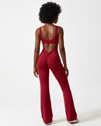 Combinaison Yoga Ajouree Almond - Rouge - Dos