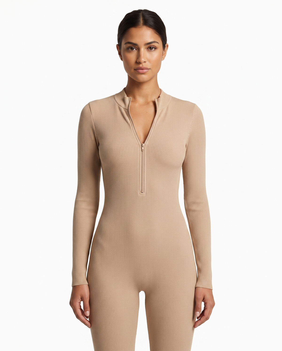 Combinaison Manches Longues Almond - Beige - Face