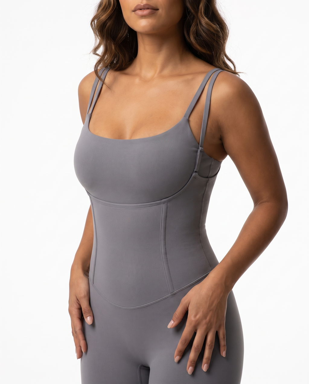 Combinaison-robe Gainante Almond - Gris - Detail