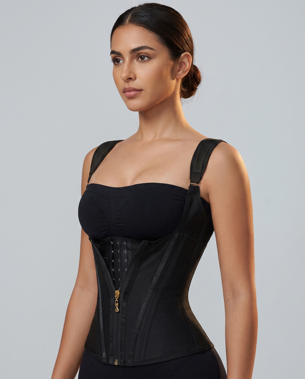 Corset Serre-taille Almond - Noir - Detail