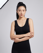 Debardeur et Cami Sculptant Almond - Noir - Bras Croises