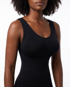 Debardeur et Cami Sculptant Almond - Noir - Detail