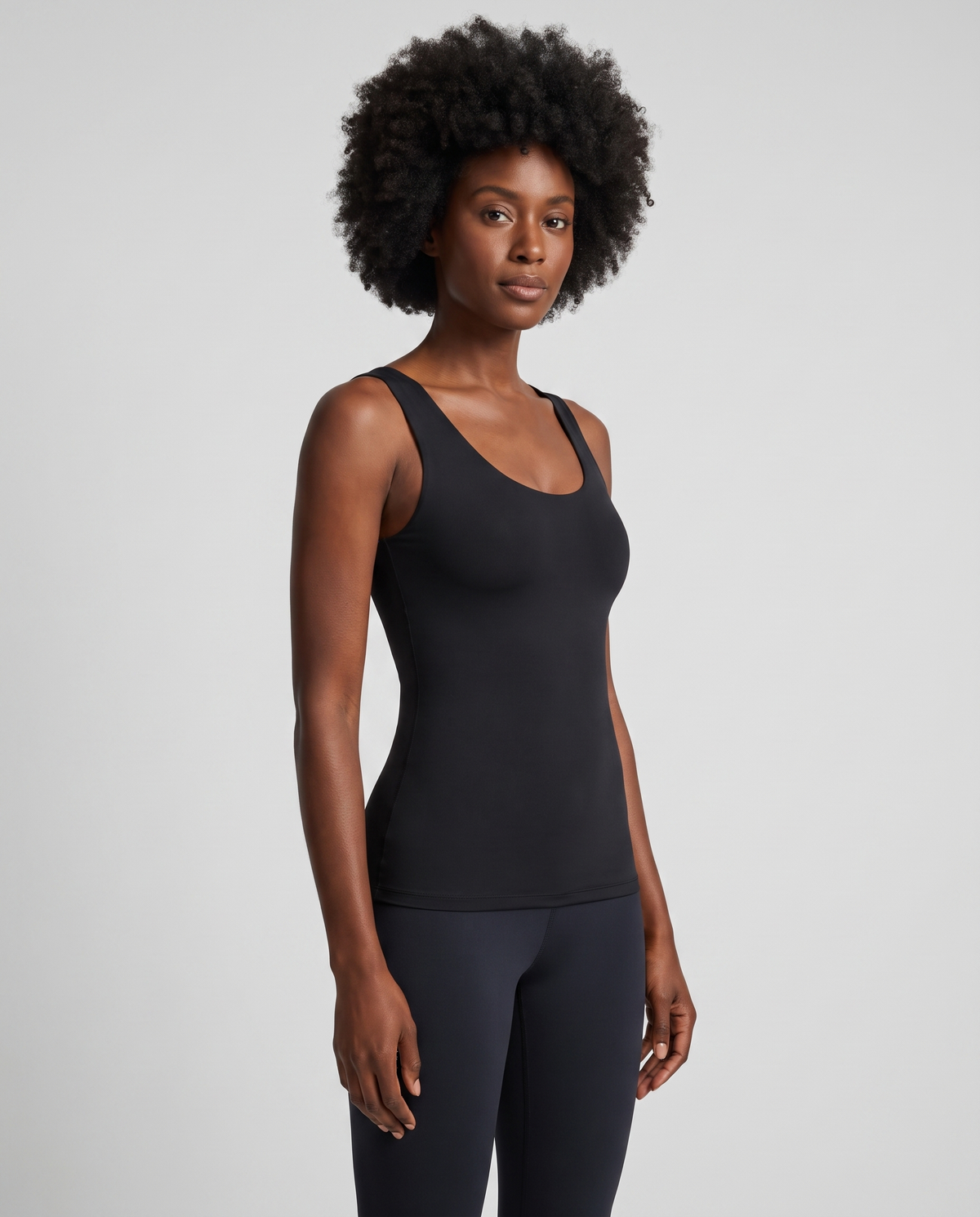 Debardeur et Cami Sculptant Almond - Noir - Trois-quarts