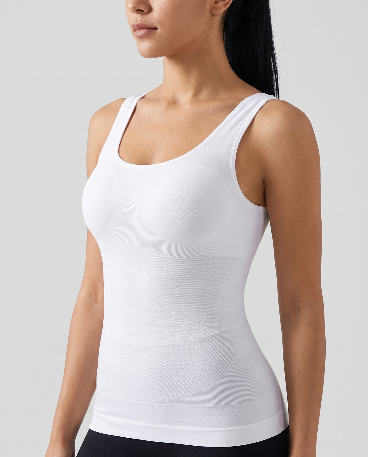 Debardeur Gainant EUYZOU Almond - Blanc - Detail