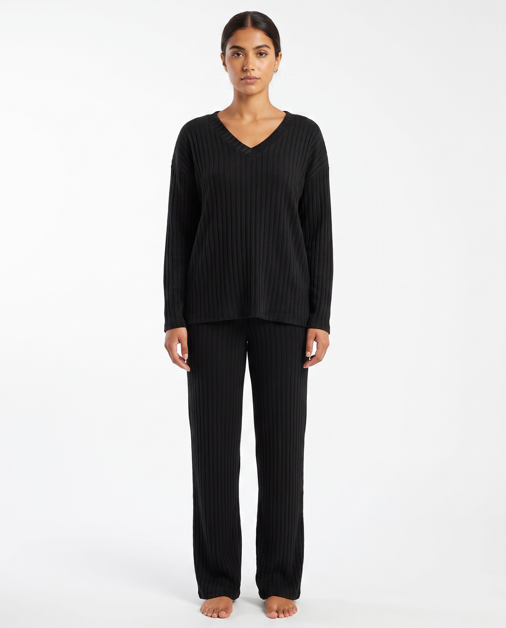 Ensemble Detente Deux Pieces Almond - Noir - Face