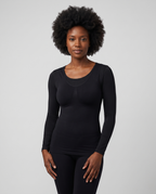 Debardeur et Cami Sculptant Almond - Noir - Detail Ourlet