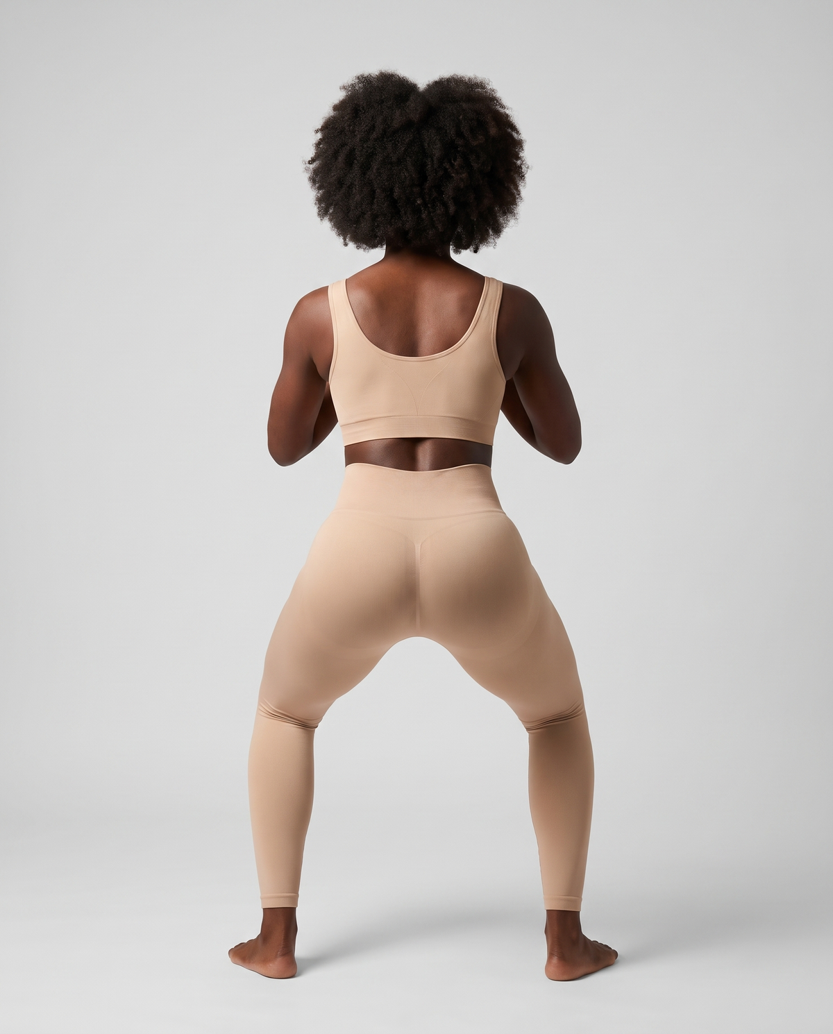 Leggings de Sport Taille Haute Modelants - Couleur Peau