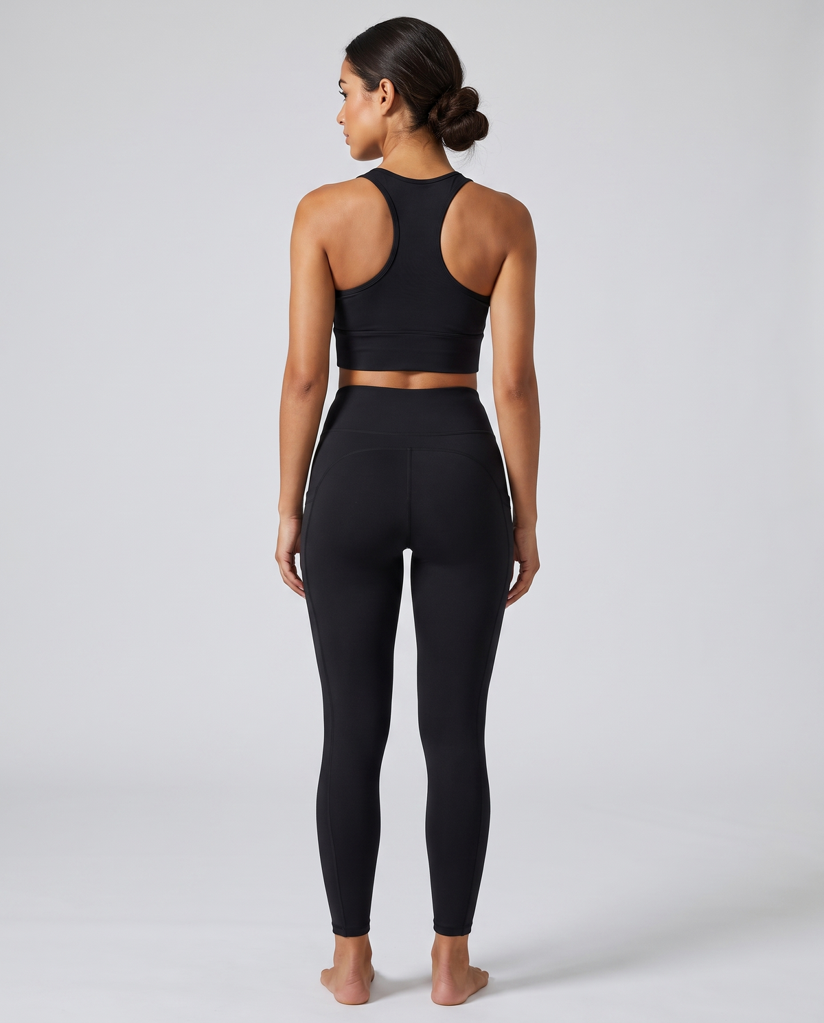 Leggings de Yoga Sport Taille Haute - Noir