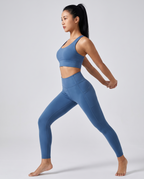 Leggings de Yoga Sport Taille Haute - Bleu
