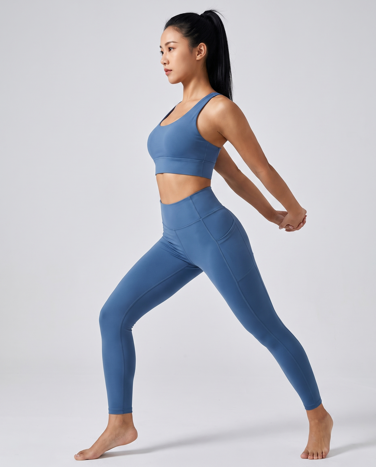 Leggings de Yoga Sport Taille Haute - Bleu