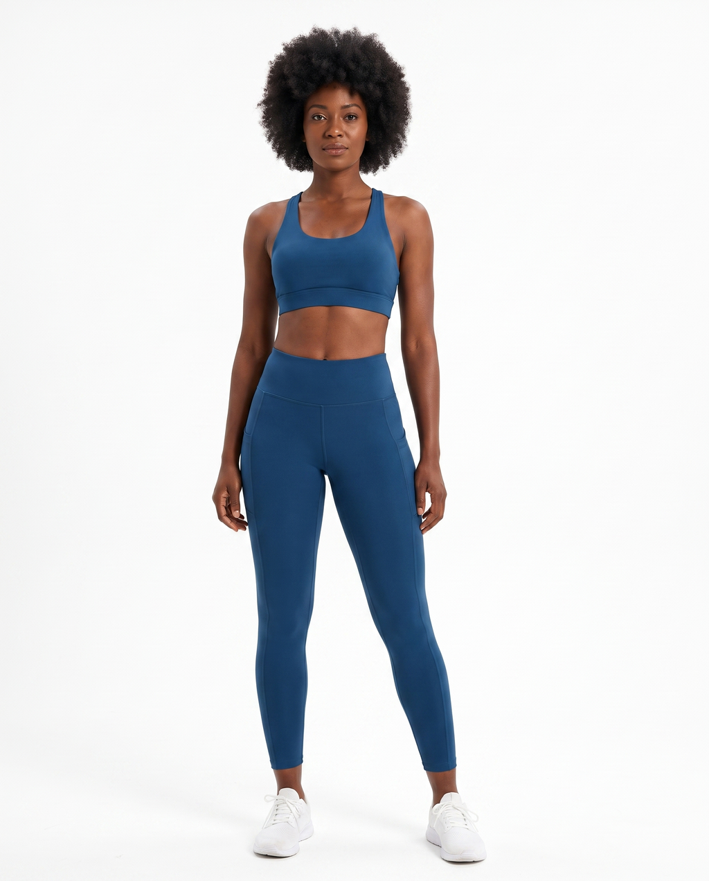 High-Waisted Yoga Leggings - Blue